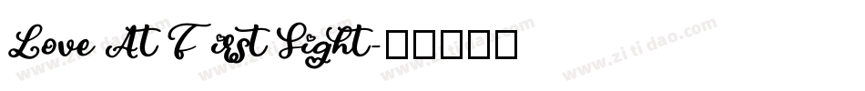 Love At First Sight字体转换